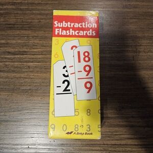 Subtraction Flashcards - Yellow Educational Cards
